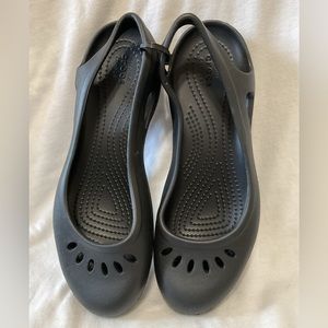 NWOT Crocs 205078 Kadee Slingback Strapped All Black Flat Women’s Size 7